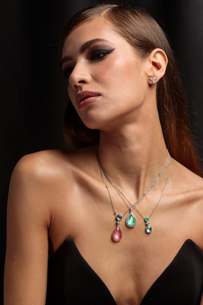 Juwelier Exner Kampagnen-Shooting Laudert, Model und Halskette